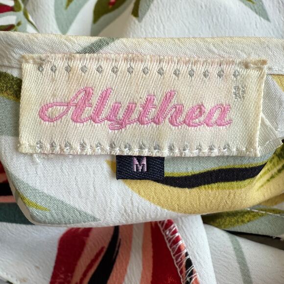 Alythea Blouse Top Women Medium Tropical Vacation Travel Hawaiian Sleeveless - Picture 3 of 9